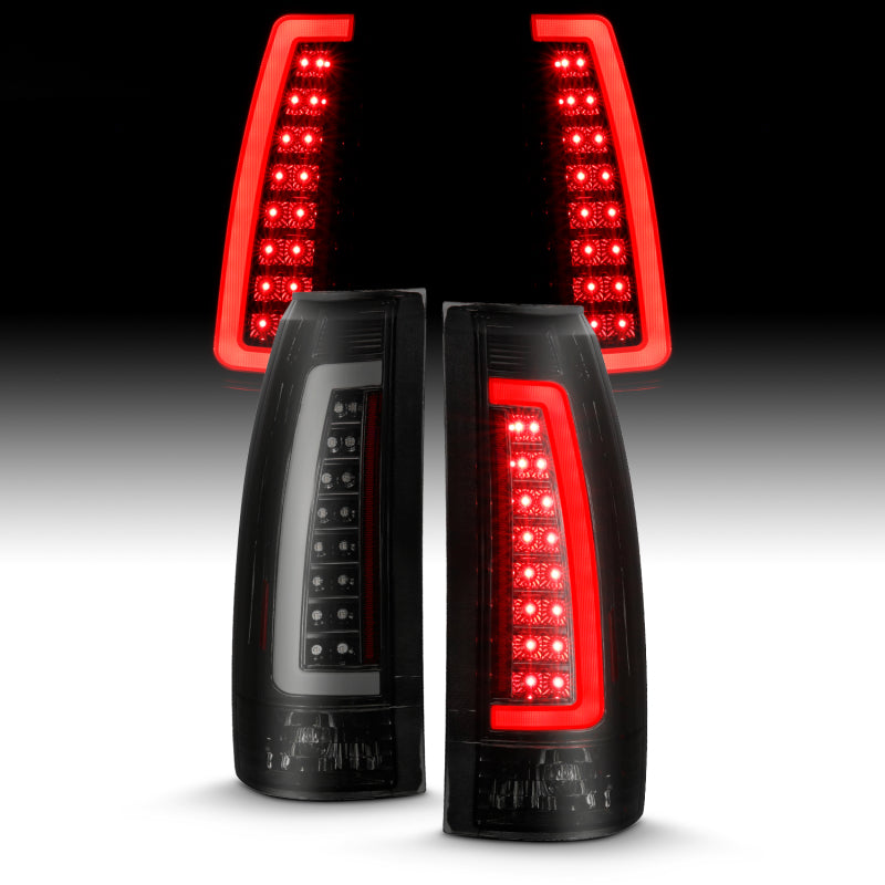 ANZO 1999-2000 Cadillac Escalade LED Taillights Black Housing Smoke Lens Pair - 311345