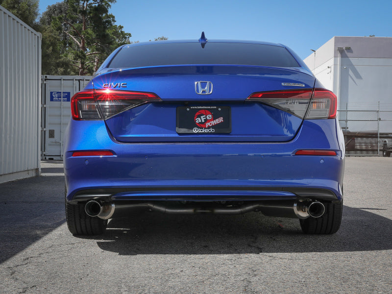 aFe POWER Takeda 2022 Honda Civic Stainless Steel Cat-Back Exhaust System w/ Polished Tip - 49-36628-P