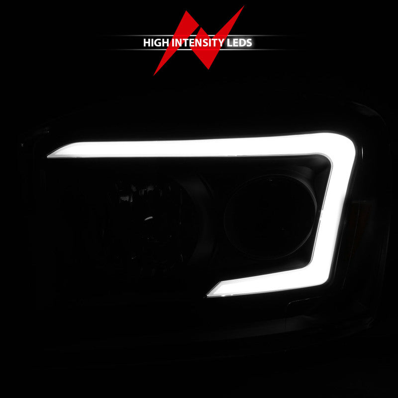 Anzo 06-09 Dodge RAM 1500/2500/3500 Headlights Black Housing/Clear Lens (w/ Light Bars) - 111524