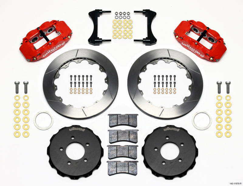 Wilwood Narrow Superlite 6R Front Hat Kit 12.88in Red 2006-Up Civic / CRZ - 140-11978-R