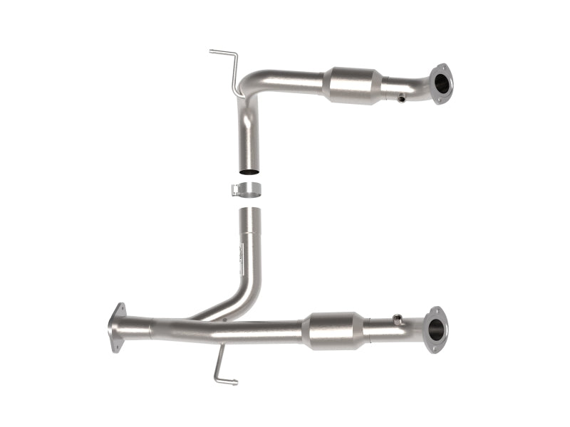 aFe Toyota Tacoma 05-15 V6-4.0L Twisted Steel Y-Pipe w/ Cat - 48-46006-RC