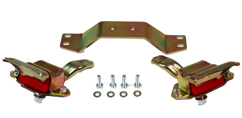 Energy Suspension Mustang 4.6L Motor Mounts - Red - 4.1127R for 1996-2004 Ford Mustang - angle view