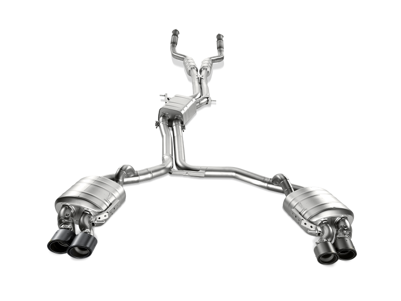 Akrapovic 13-17 Audi S6 Avant/Limousine (C7) Evolution Line Cat Back (Titanium) w/ Carbon Tips - S-AU/TI/6H