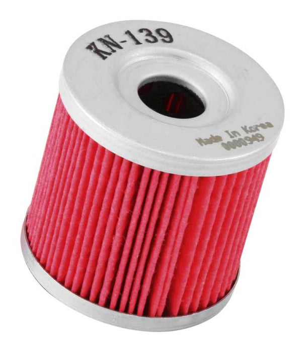 K&N Suzuki / Kawasaki / Arctic 1.75in OD x 1.719in H Oil Filter - KN-139 for 2000-2022 Suzuki DR-Z400S - front view