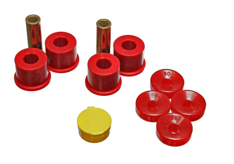 Energy Suspension 99-00 Honda Civic Si Red Front Shock Bushing Set - 16.8111R for 1999-2000 Honda Civic Si - front view