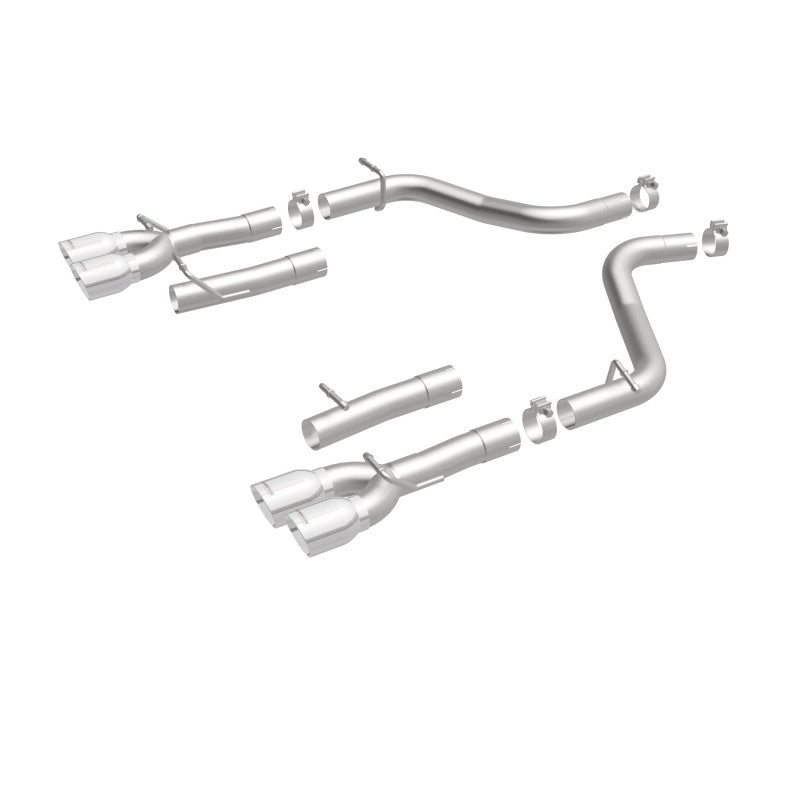 MagnaFlow Axle-Back, SS, 2.5in, Quad Split Rear 3.5in Tip 2015 Dodge Challenger 3.6L V6 - 19218
