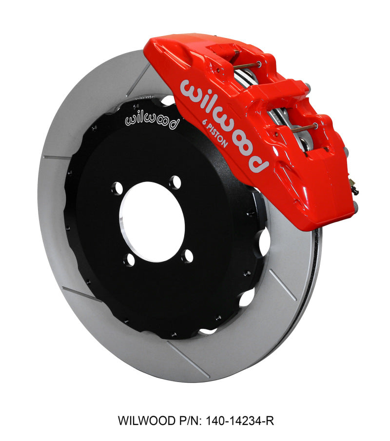Wilwood Dynapro 6 Front Hat Kit 12.88in Red 2016-Up Mazda MX5 Miata w/ Lines - 140-14234-R