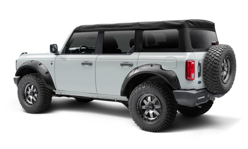 Bushwacker 2021+ Ford Bronco 4-Door Pocket Style Flares 4pc - Black - 20960-02