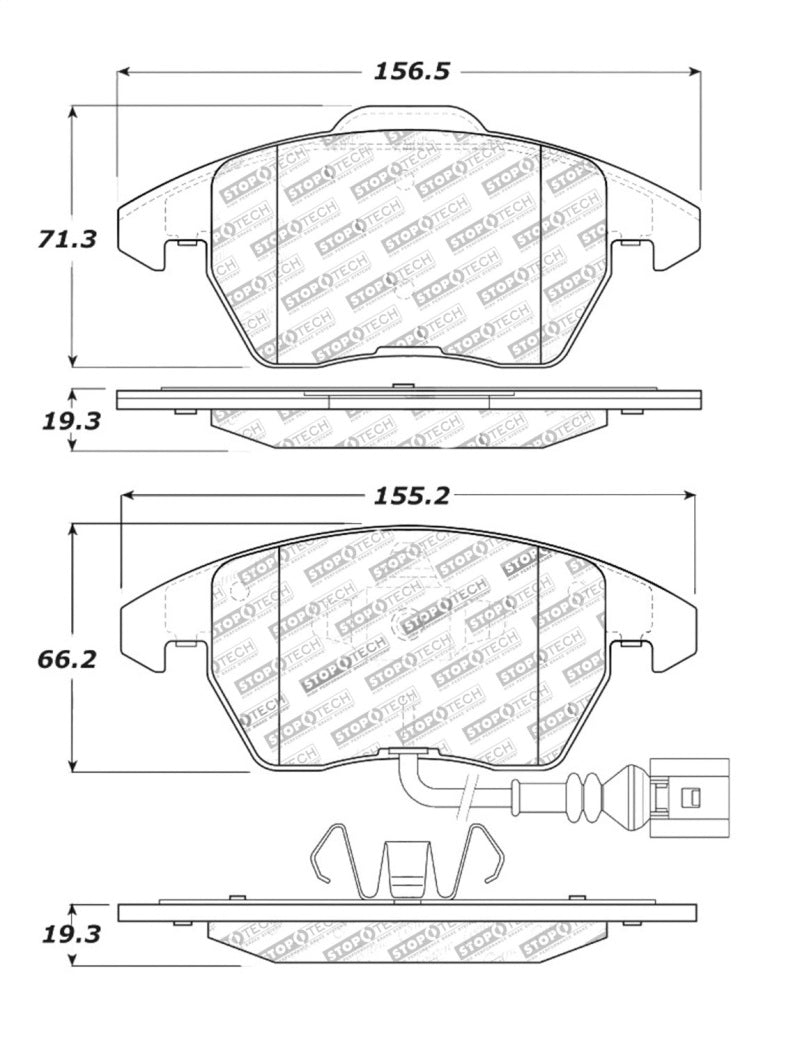 StopTech Performance 06-10 Audi A3 / 08-10 Audi TT / 06-09 VW GTI / 05-10 Jetta Front Brake Pads - 309.11070