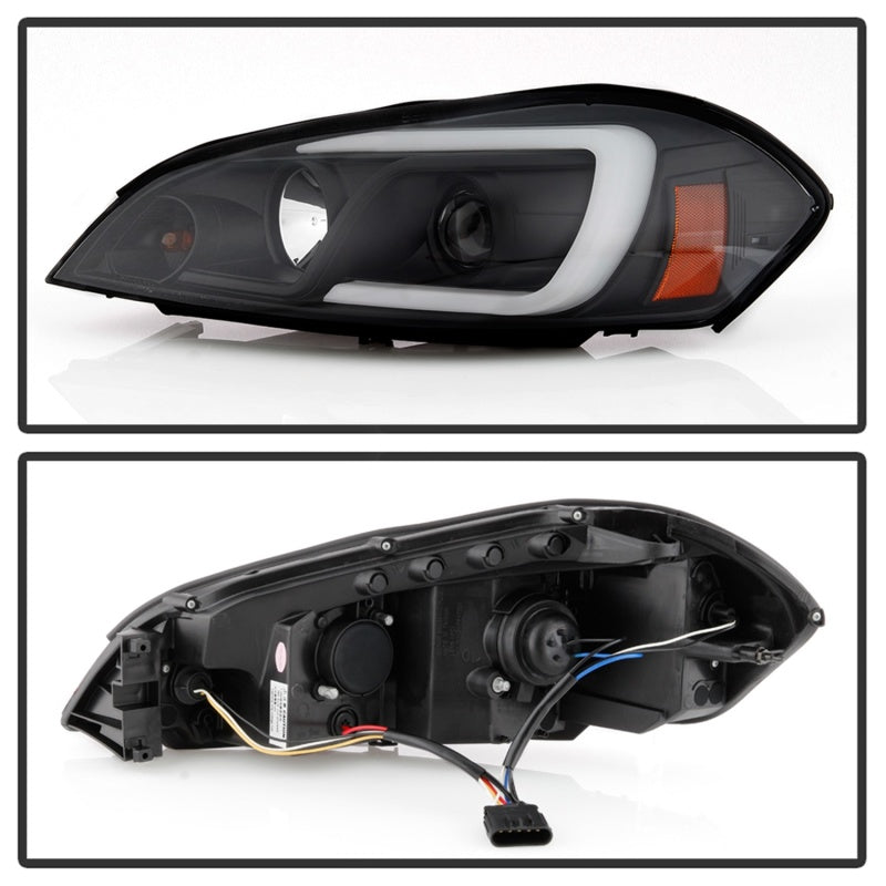 Spyder 06-13 Chevy Impala / 06-07 Chevy Monte Carlo Projector Headlights - Light Bar - Black - 5086679