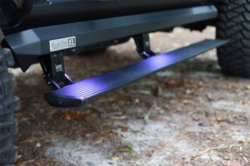 AMP Research 2021 Ford F-150 SuperCrew &amp; 22-23 F-150 Lightning CC PowerStep XL - Black - 77152-01A