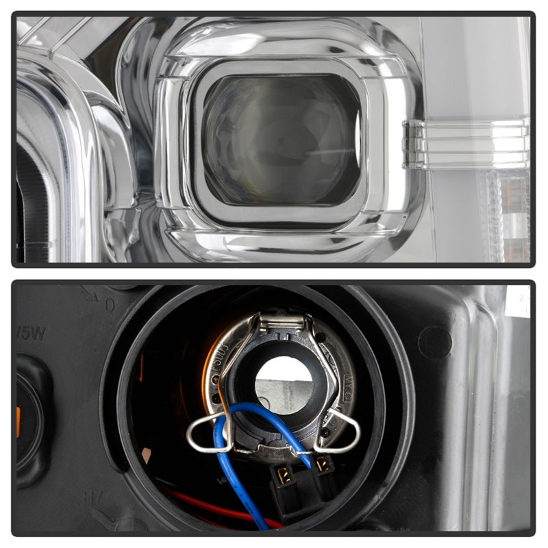 Spyder Ford F-250/F-350/F450 Super Duty 17-18 Projector Headlights Chrome PRO-YD-FS17-SBSEQ-C - 5086273