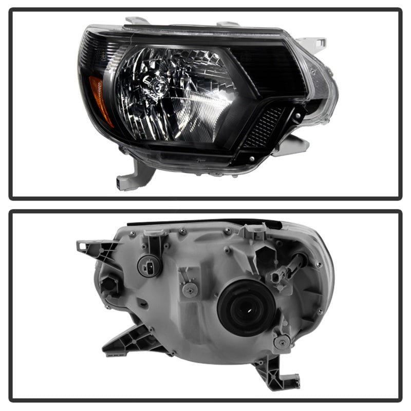 Xtune Toyota Tacoma 2012-2015 OEM Style Headlights Black HD-JH-TTA12-AM-BK - 9031069