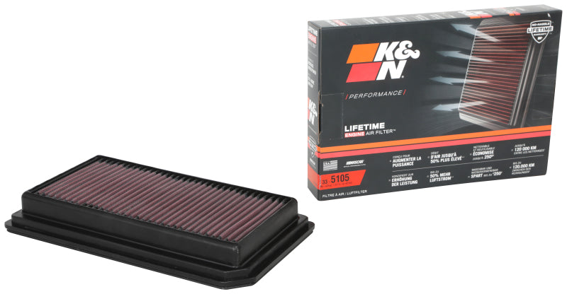 K&N 20-24 Cadillac CT5 V6 3.0L Replacement Air Filter (2 required) - 33-5105