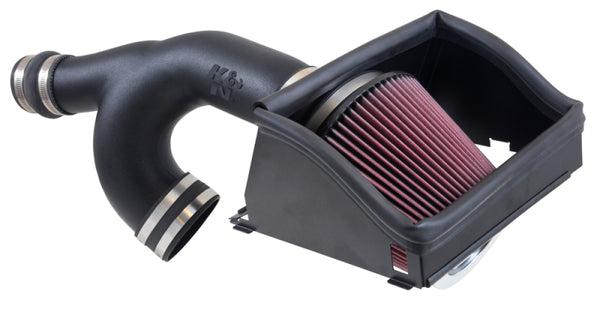 K&N 15-16 Ford F-150 2.7L V6 F/I Aircharger Intake Kit - 63-2593 for 2015-2025 Ford F 150 - front view