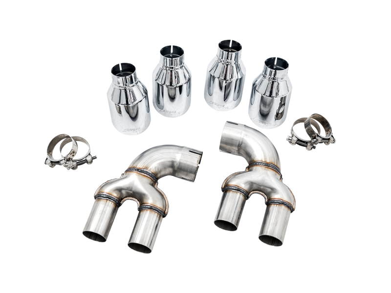 AWE Tuning 2019+ BMW M340i (G20) Non-Resonated Touring Edition Exhaust - Quad Chrome Silver Tips - 3015-42148