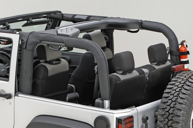 Rugged Ridge Roll Bar Cover Black Vinyl 07-18 Jeep Wrangler JK - 13613.06 for 2007-2018 Jeep Wrangler - angle view
