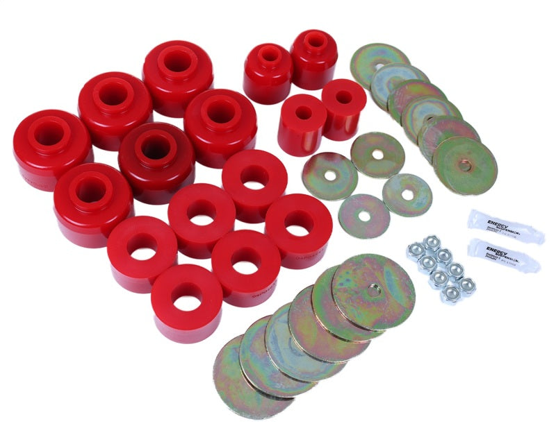 Energy Suspension 96-99 Toyota 4Runner 2WD/4WD Red Body Mount Bushing Set - 8.4111R for 1996-1999 Toyota 4Runner - detail vie