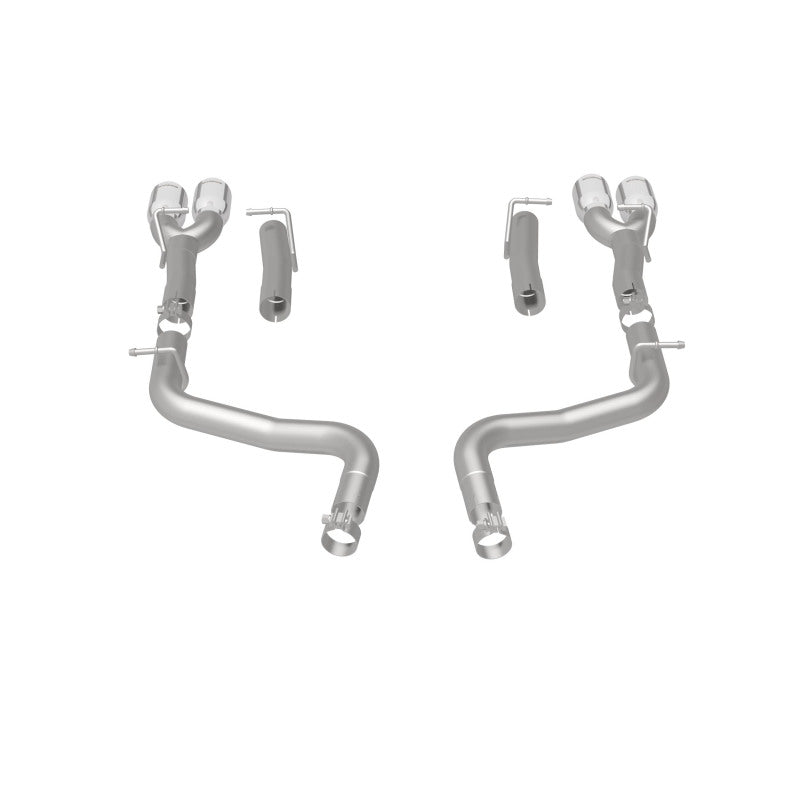 MagnaFlow Axle-Back, SS, 2.5in, Quad Split Rear 3.5in Tip 2015 Dodge Challenger 3.6L V6 - 19218