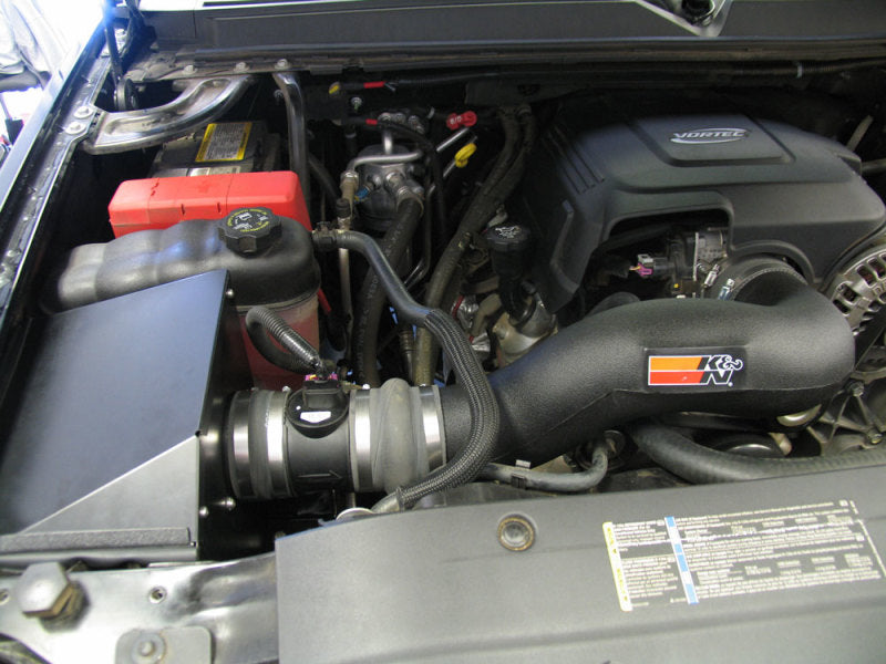 K&N 07 Chevy/GMC/Cadillac V8-4.8/5.3/6.0/6.2L Performance Intake Kit - 57-3058 for 2007-2008 Cadillac Escalade - installed vi