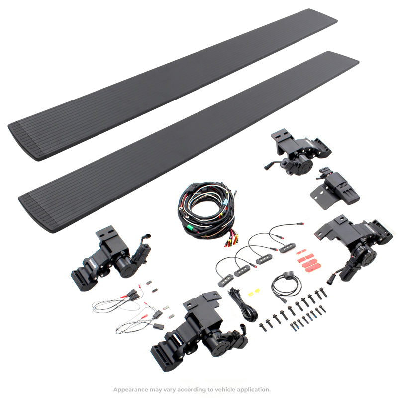 Go Rhino 22+ Toyota Tundra Crew Cab E-BOARD E1 Electric Running Board Kit - Tex. Blk - 20444587PC