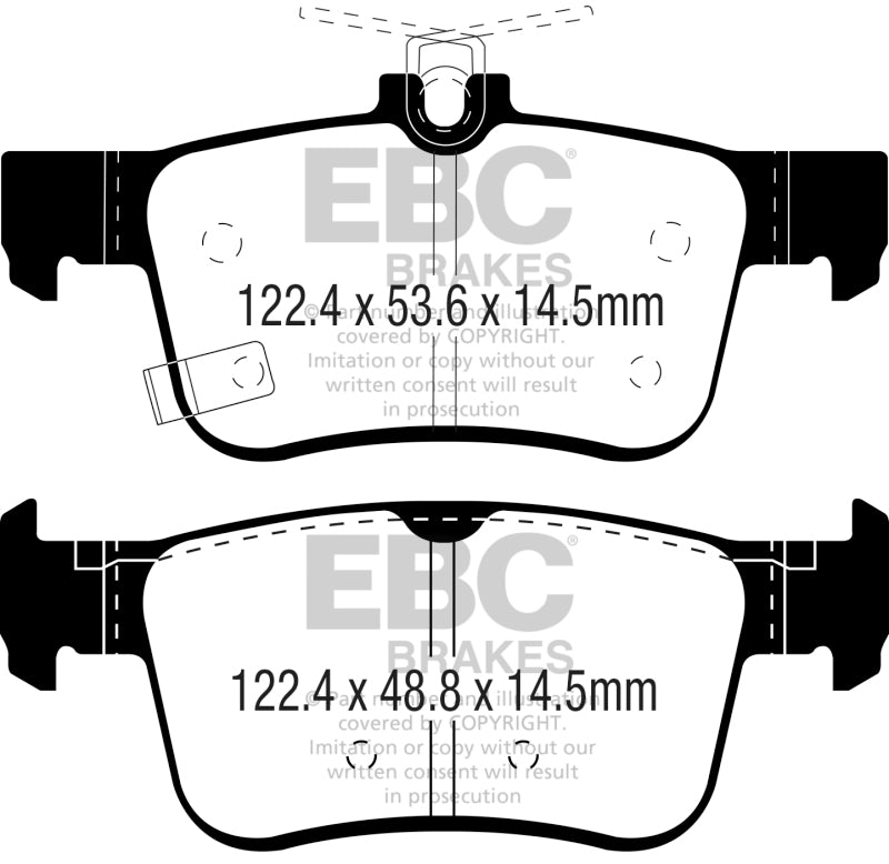 EBC 16-18 Honda Civic Yellowstuff Rear Brake Pads - DP42301R
