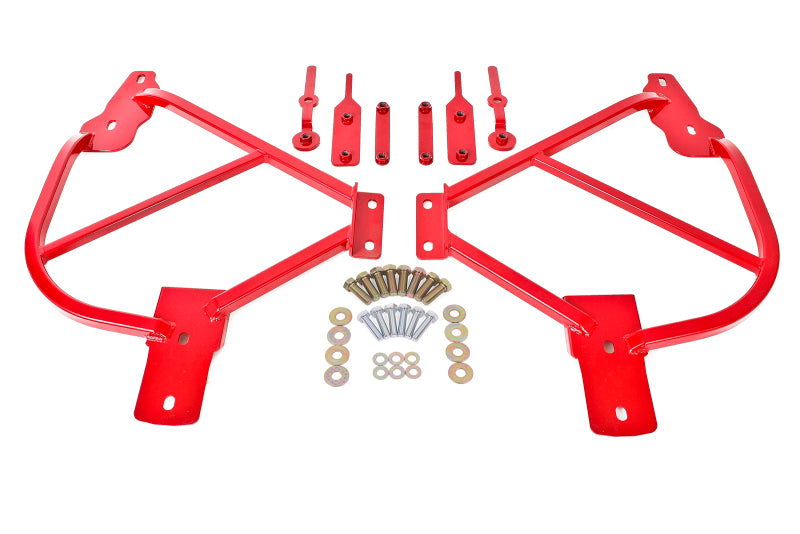 BMR 10-15 5th Gen Camaro Bolt-On Subframe Connectors - Red - SFC015R for 2010-2015 Chevrolet Camaro