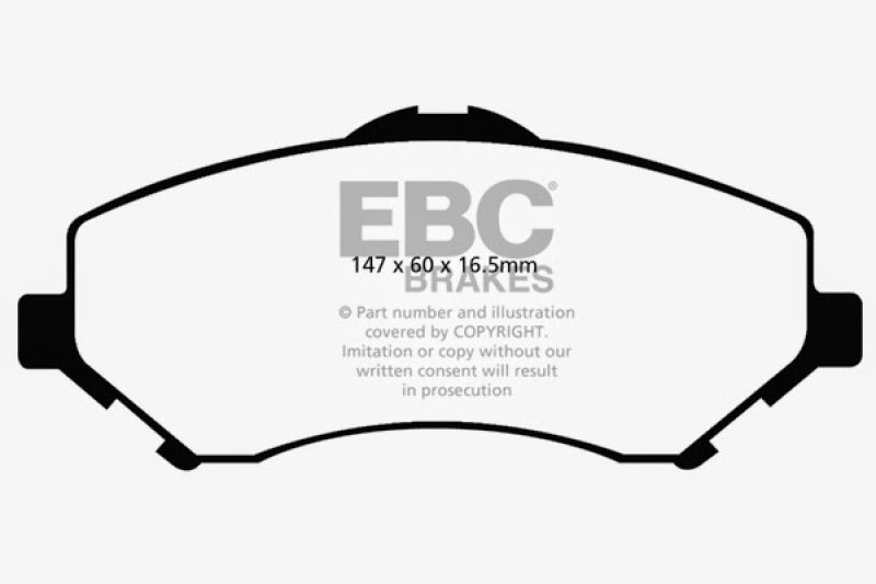 EBC 08-11 Chrysler Town & Country 3.3 Greenstuff Front Brake Pads - DP61798