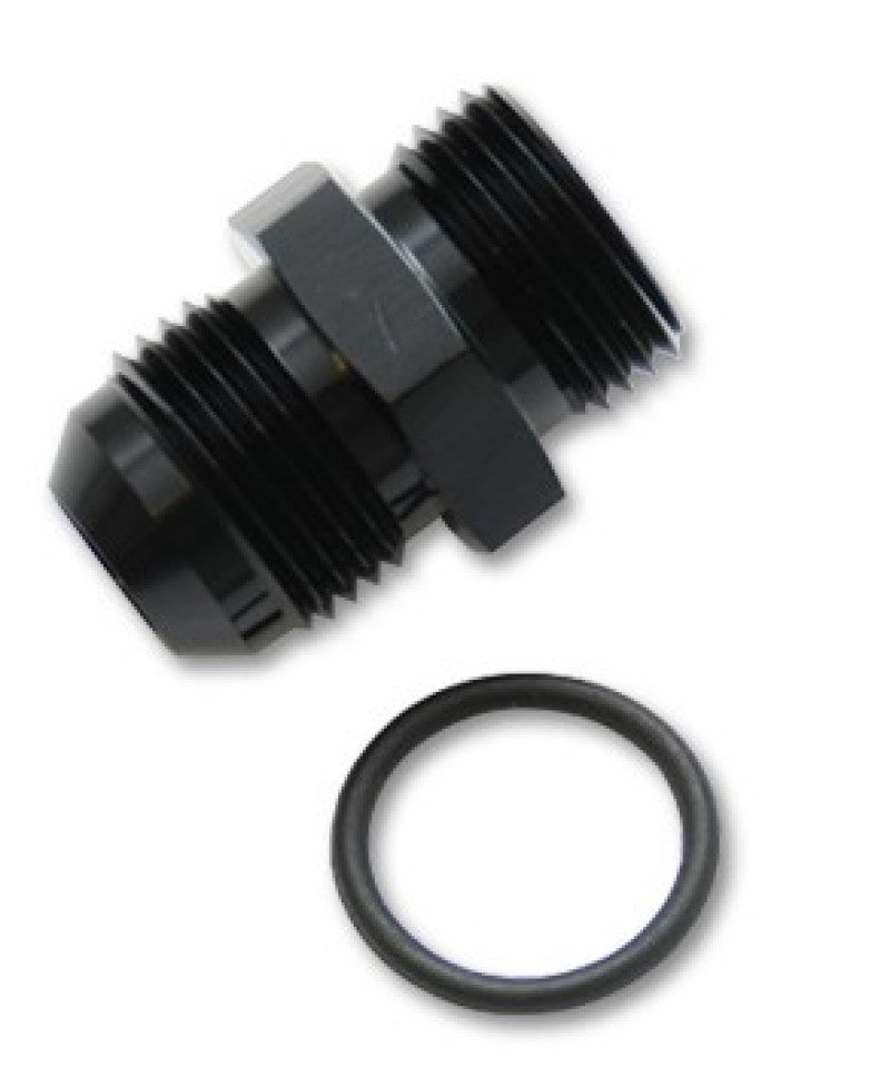 Vibrant -3AN Male Flare to -4 ORB Male Straight Adapter w/O-Ring - Anodized Black - 16818