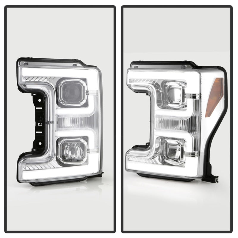 Spyder 17-18 Ford F250/F350/F450 Halogen Model Only -White Light Bar- Chrome- PRO-YD-FS17HALSI-C - 5087843