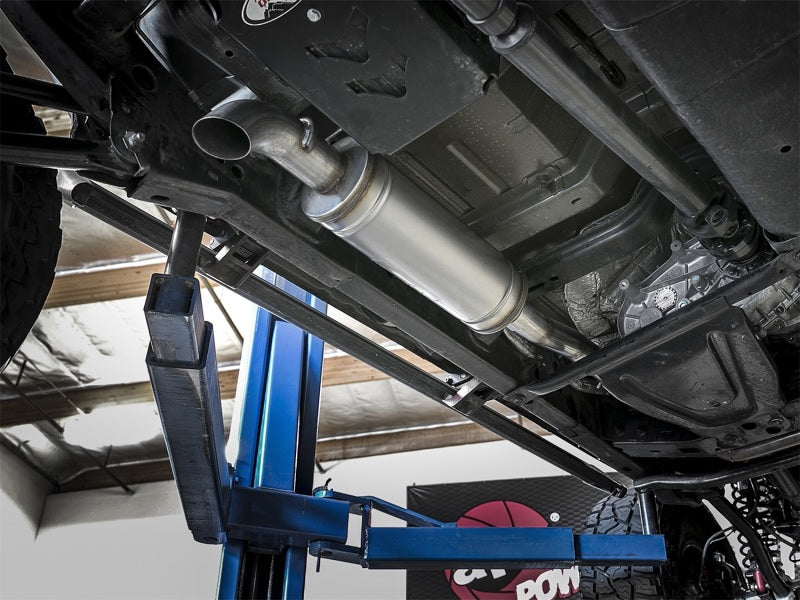 aFe Rock Basher 3in 409 SS Cat-Back Turn-Down Exhaust 12-18 Jeep Wrangler (JK) V6 3.6L/ 07-11 3.8L - 49-48069