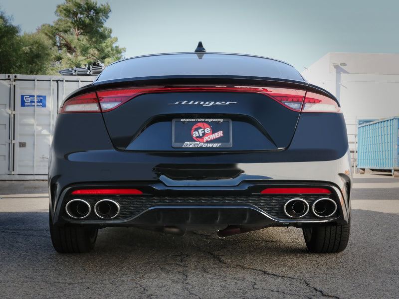 aFe 22-23 Kia Stinger L4-2.5L Turbo Gemini XV 3in to Dual 2-1/2in Cat-Back Exhaust System w/ Cut-Out - 49-37024
