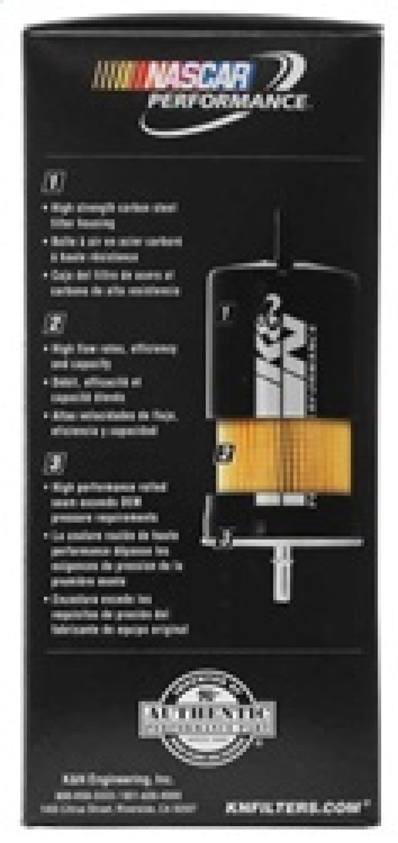 K&amp;N Cellulose Media Fuel Filter 3in OD x 6.938in L - PF-2300