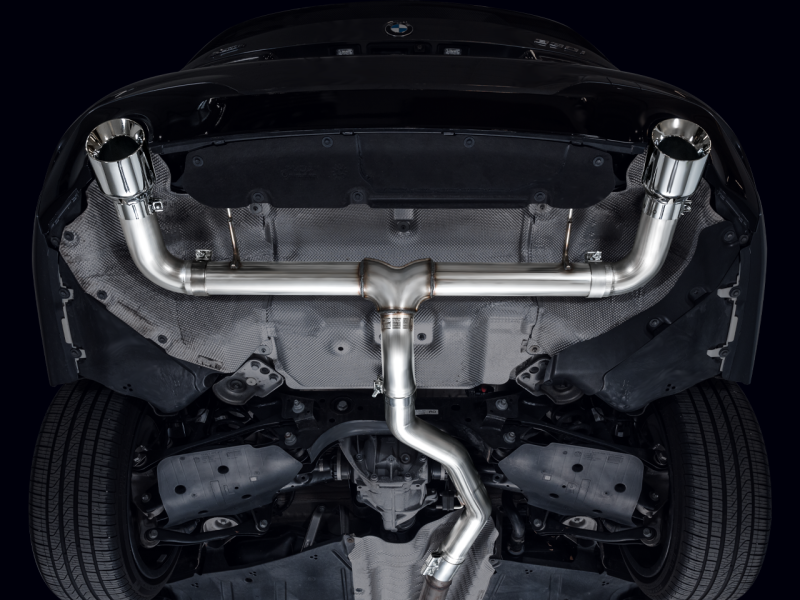 AWE 19-23 BMW 330i / 21-23 BMW 430i Base G2X Track Edition Axle Back Exhaust - Chrome Silver - 3020-32429