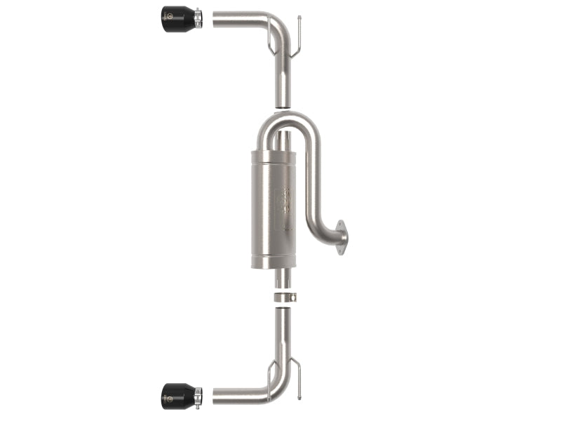 aFe 19-22 Mazda 3 L4 2.5L Takeda 3in to 2-1/2in 304 Stainless Steel Axle-Back Exhaust w/ Black Tip - 49-37023-B