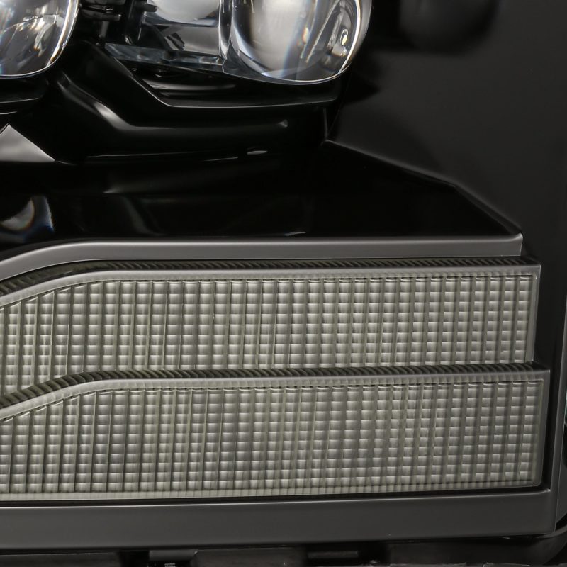 AlphaRex 06-08 Ram 1500HD NOVA LED Proj Headlights Plnk Style Alpha Blk w/Seq Signal/DRL/Amber LED - 880538
