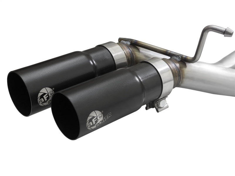 aFe Rebel Exhausts 3in SS Cat-Back 15-16 Ford F-150 EcoBoost V6 2.7/3.5L V8 5.0L w/ Black Tips - 49-43081-B
