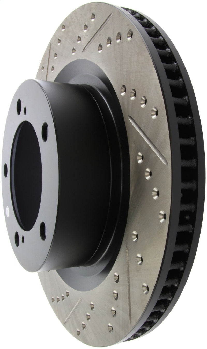 StopTech 07-09 Toyota Tundra / 08-09 Toyota Sequoia Front Right Slotted &amp; Drilled Rotor - 127.44156R