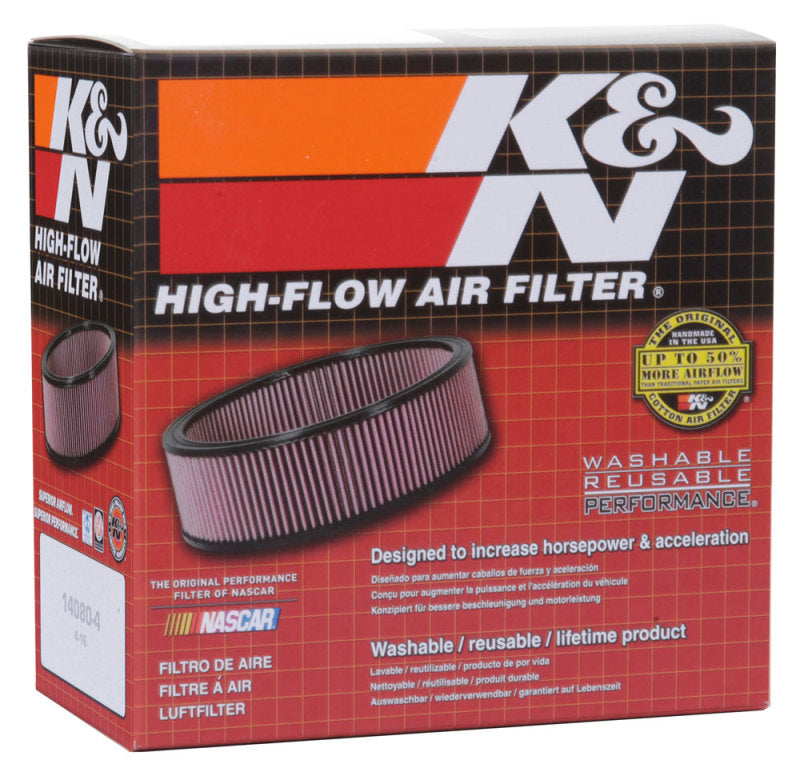 K&N 59-74 Rover Custom Round Race Filter Length 6.56in Width 6.31in Height 2.25in - 56-9335