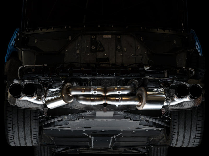AWE Tuning 2020 Chevrolet Corvette (C8) Touring Edition Exhaust - Quad Diamond Black Tips - 3015-43159