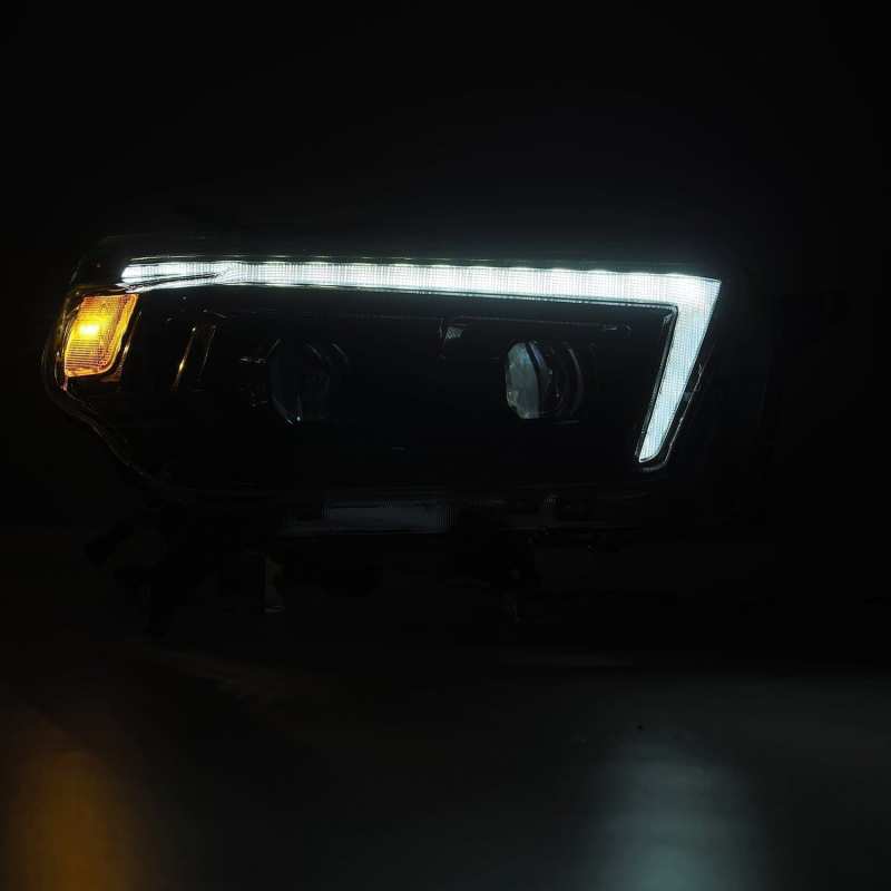 AlphaRex 10-13 Toyota 4Runner PRO-Series Proj Headlights Plank Style Alpha Blk w/Seq Signal/DRL - 880754