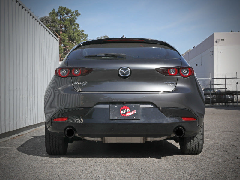 aFe 19-22 Mazda 3 L4 2.5L Takeda 3in to 2-1/2in 304 Stainless Steel Axle-Back Exhaust w/ Black Tip - 49-37023-B