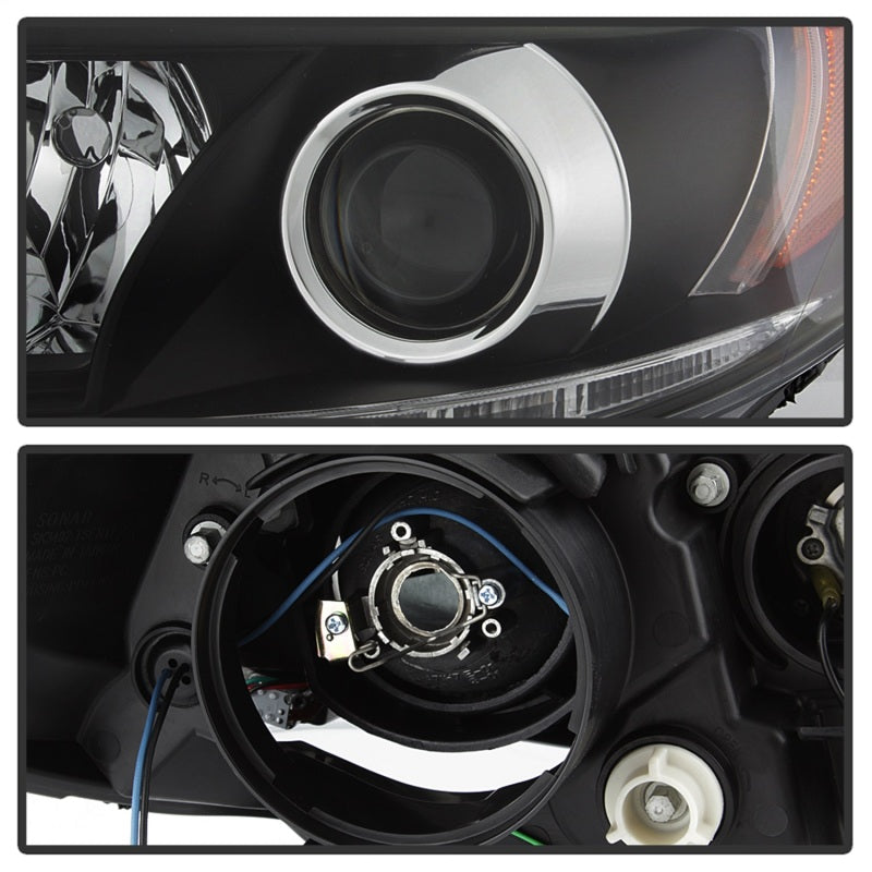 Spyder 2015-2017 Toyota Sienna Projector Headlights - DRL LED - Black PRO-YD-TSEN15-DRL-BK - 5084002