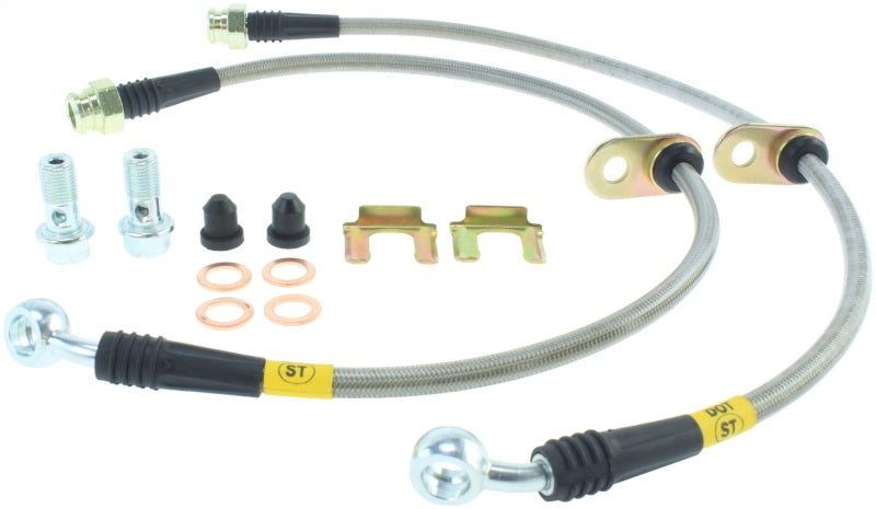 StopTech 04-07 STi & 06-07 WRX Stainless Steel Front Brake Lines - 950.47004