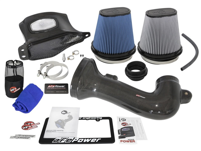 aFe Momentum Carbon Fiber Cold Air Intake System PDS/P5R 15-16 Chevrolet Corvette Z06 V8-6.2L - 52-74202-C