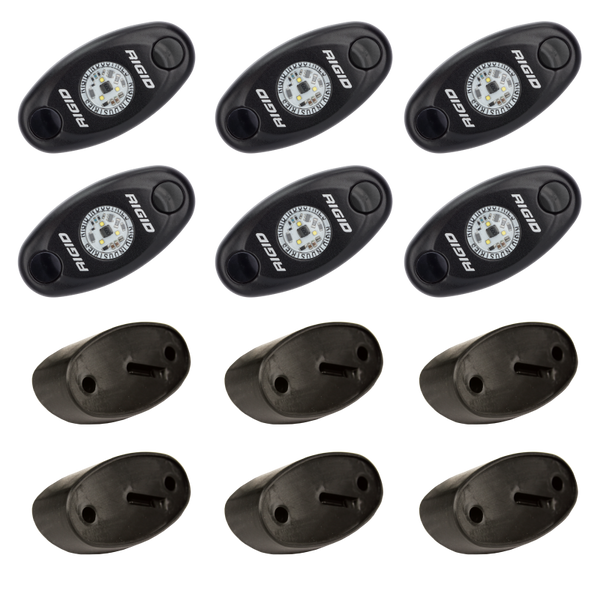 Rigid Industries Rock Light Kit- Cool White (6 lights) - 400253 by Rigid Industries - front view