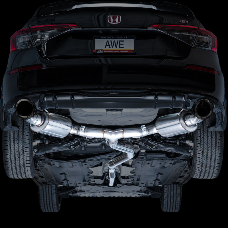 AWE Tuning 22+ Honda Civic Si/Acura Integra Touring Edition Catback Exhaust - Dual Diamond Black Tip - 3015-33331