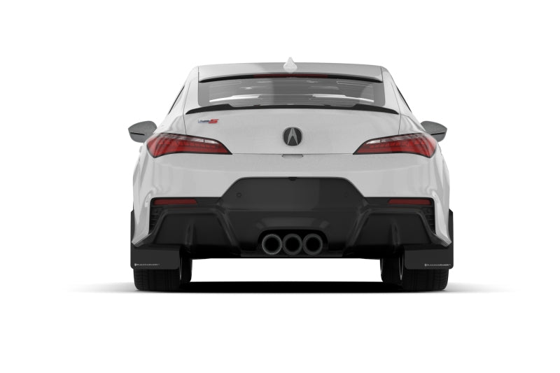 Rally Armor 23-24 Acura Integra + Integra A-Spec Black UR Mud Flap W/Dark Grey Logo (No Drill Req) - MF109-UR-BLK-DGRY