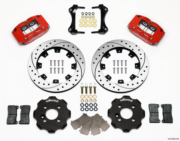 Wilwood Dynapro Radial Front Kit 12.19in Drilled Red Mini Cooper - 140-8528-DR for 2007-2015 Mini Cooper - front view