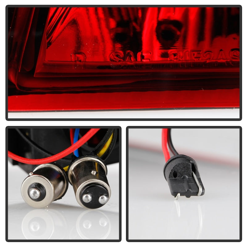 Xtune Porsche 911 996 ( Non 4S. Turbo. GT3 ) 99-04 LED Tail Lights Red Clear ALT-ON-P99699-LED-RC - 5013132